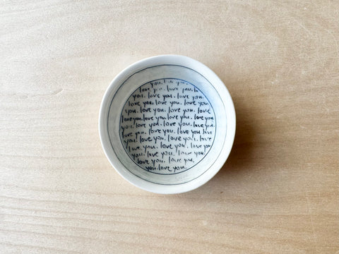 "Love you" Tiny Round Dish