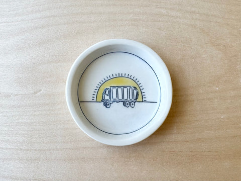 Trash Truck Teeny Tiny Round Dish