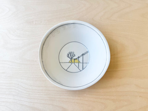 Powerlines at Sunset with Tree Cereal Bowl
