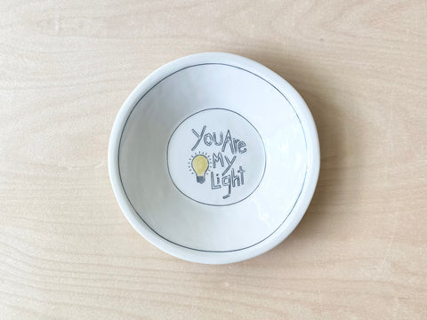 "You are my light (lightbulb)" small pasta bowl