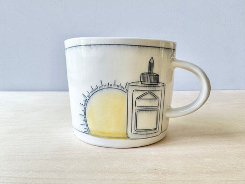 "Be the glue, the light will shine thru" Extra Large Mug (32 oz)